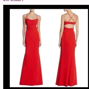 Jill Stuart Cutown gown in cardinal